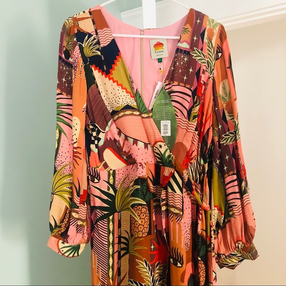 NWT Farm Rio Mystic City Wrap Jumper size large - Picture 9 of 16